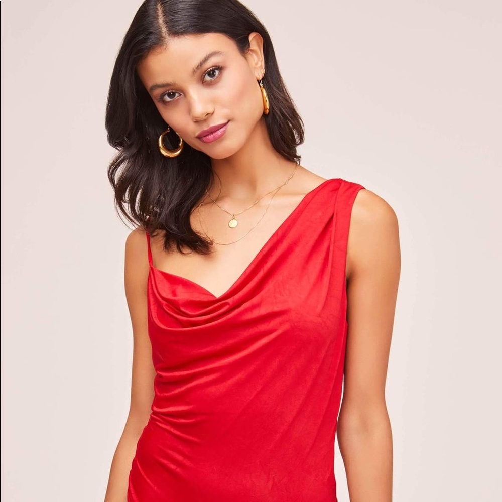 ASTR the Label Asymmetrical Cowl Bodysuit SALSA